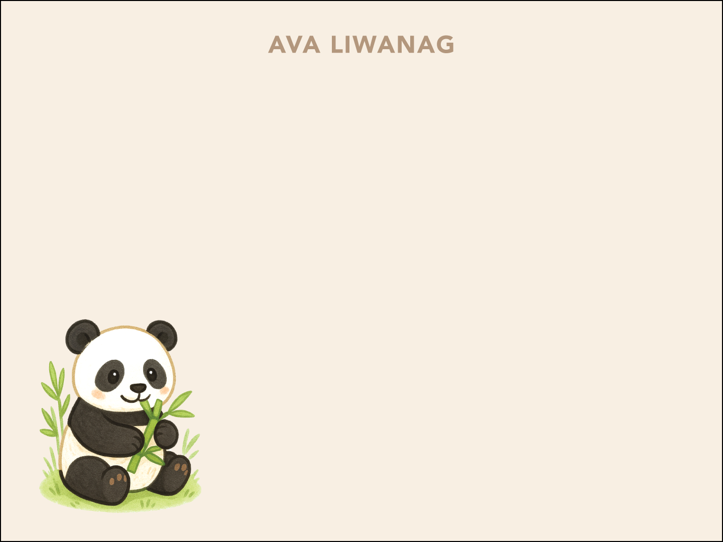 Forest Animals Flat Notecard