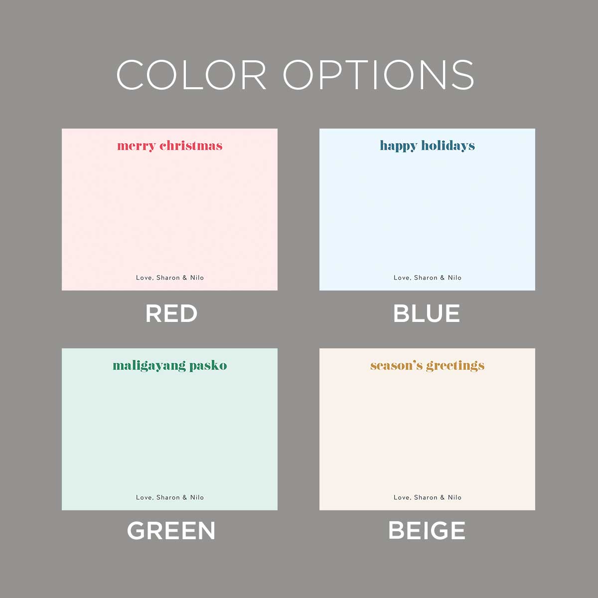 Holiday Greetings Flat Notecard