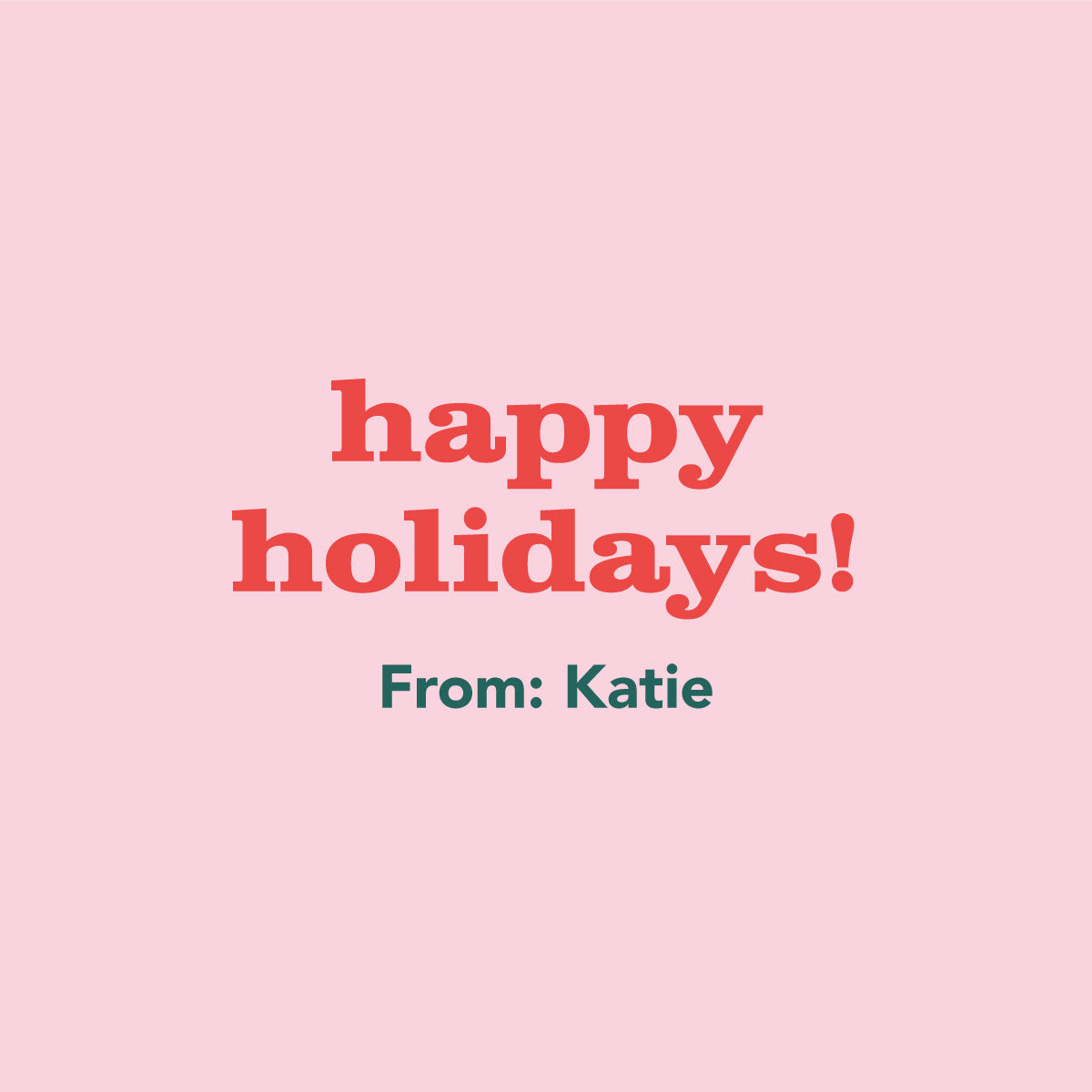 Holiday Greetings Folded Notecard