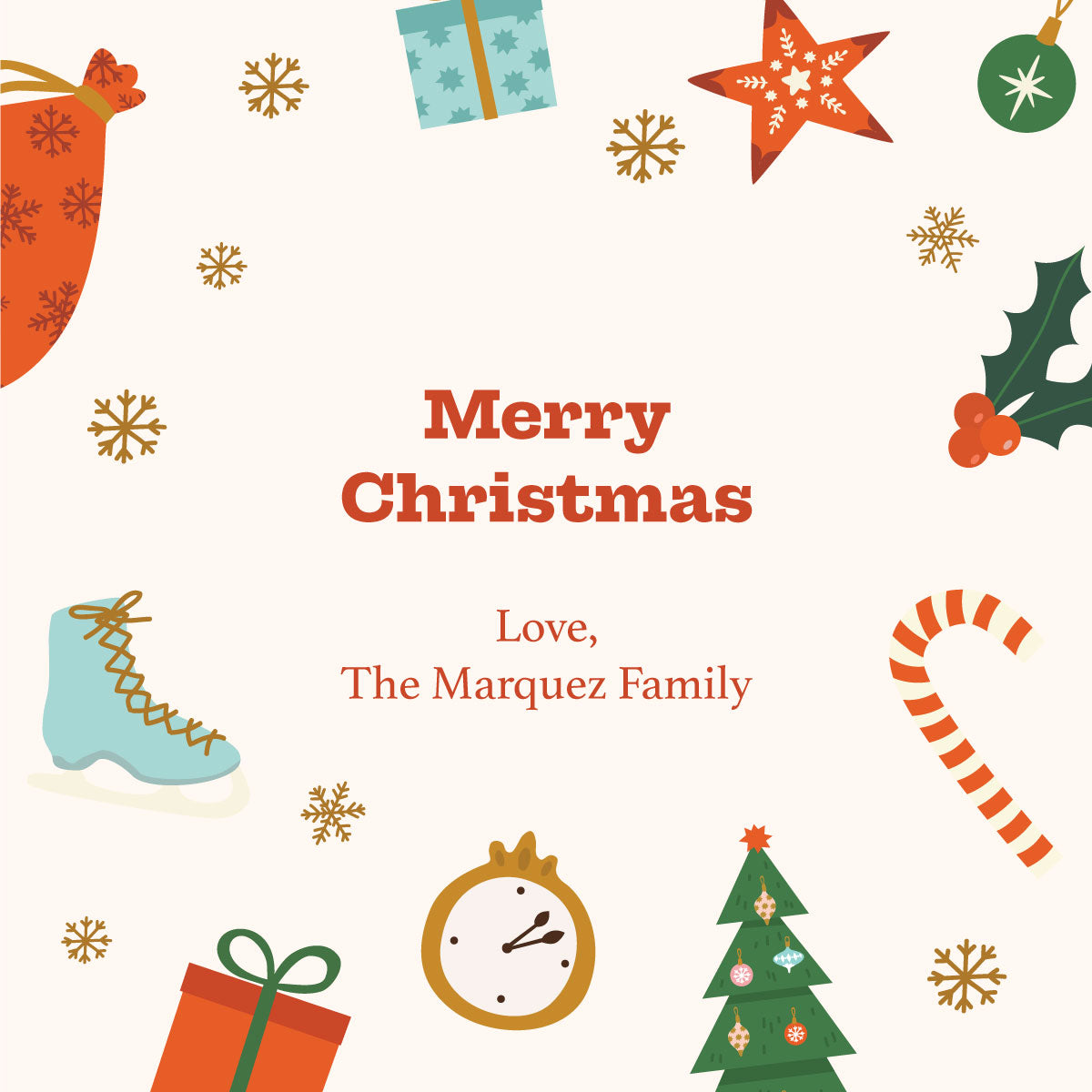 Presents Folded Notecard