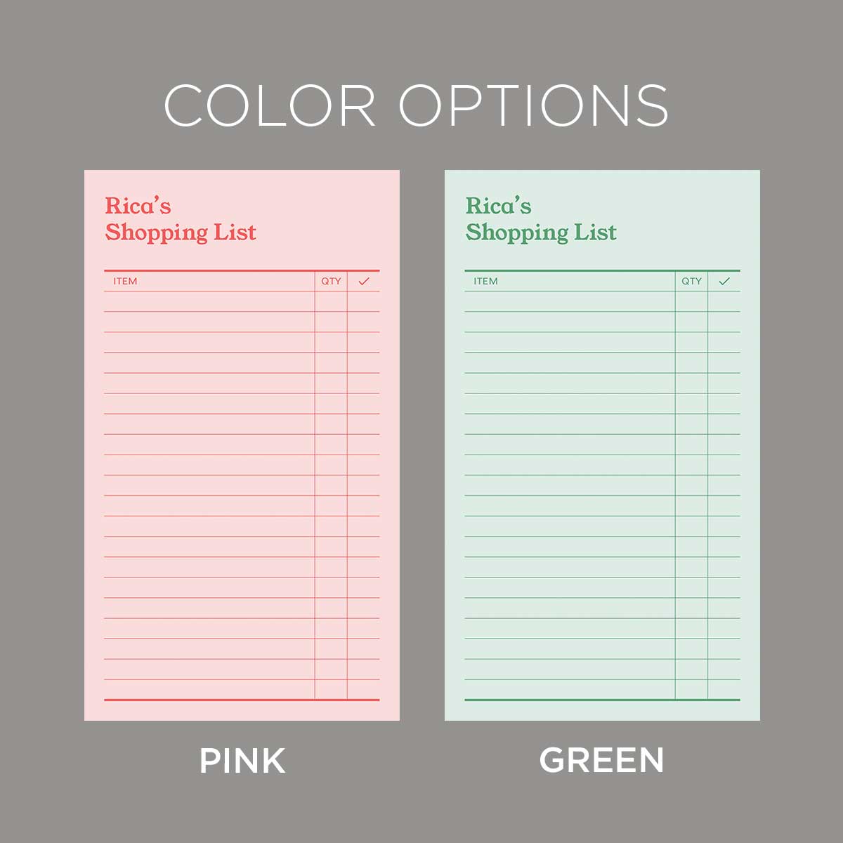 Shopping List Notepad