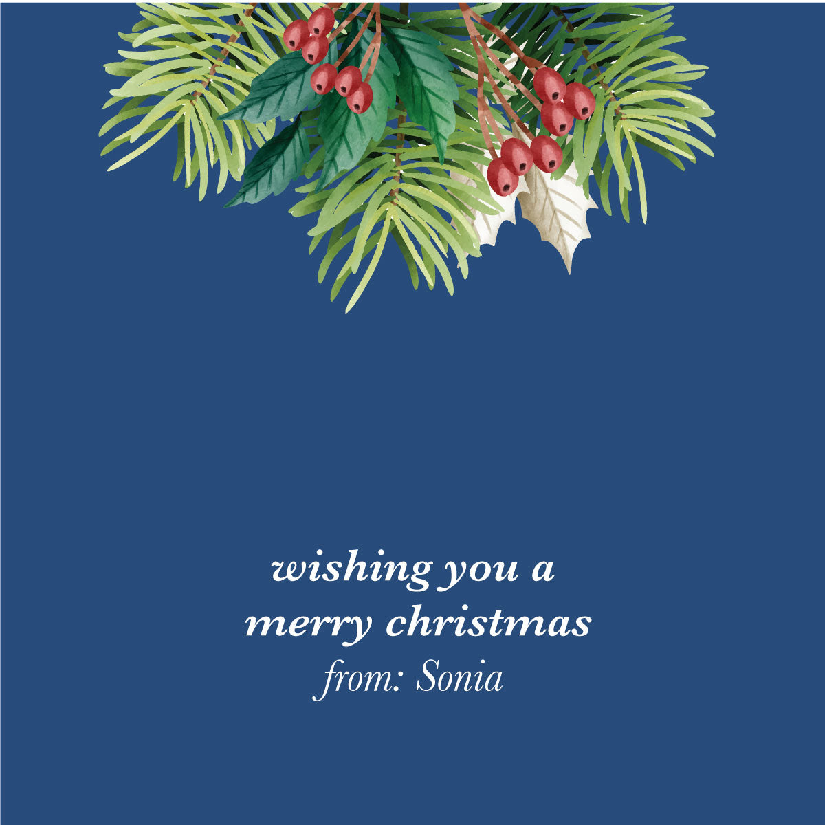 Wreath Folded Notecard