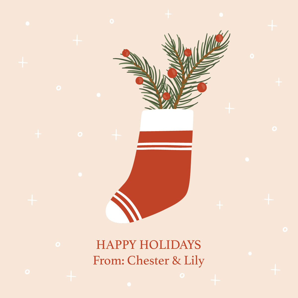 Yuletide Wishes Folded Notecard