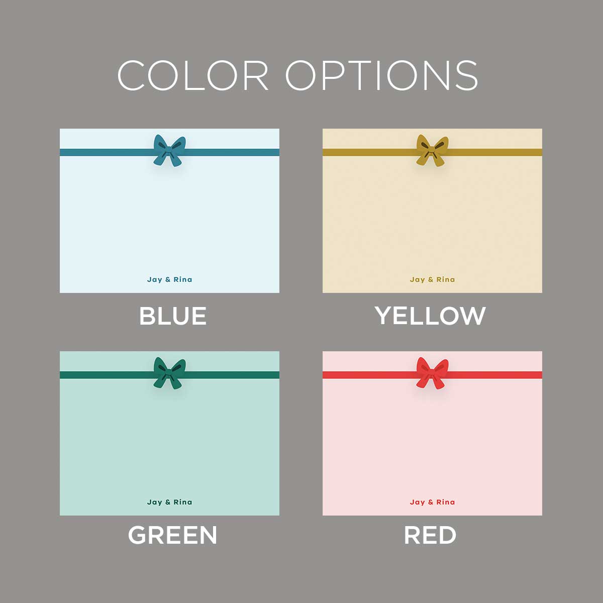 Ribbon Flat Notecard