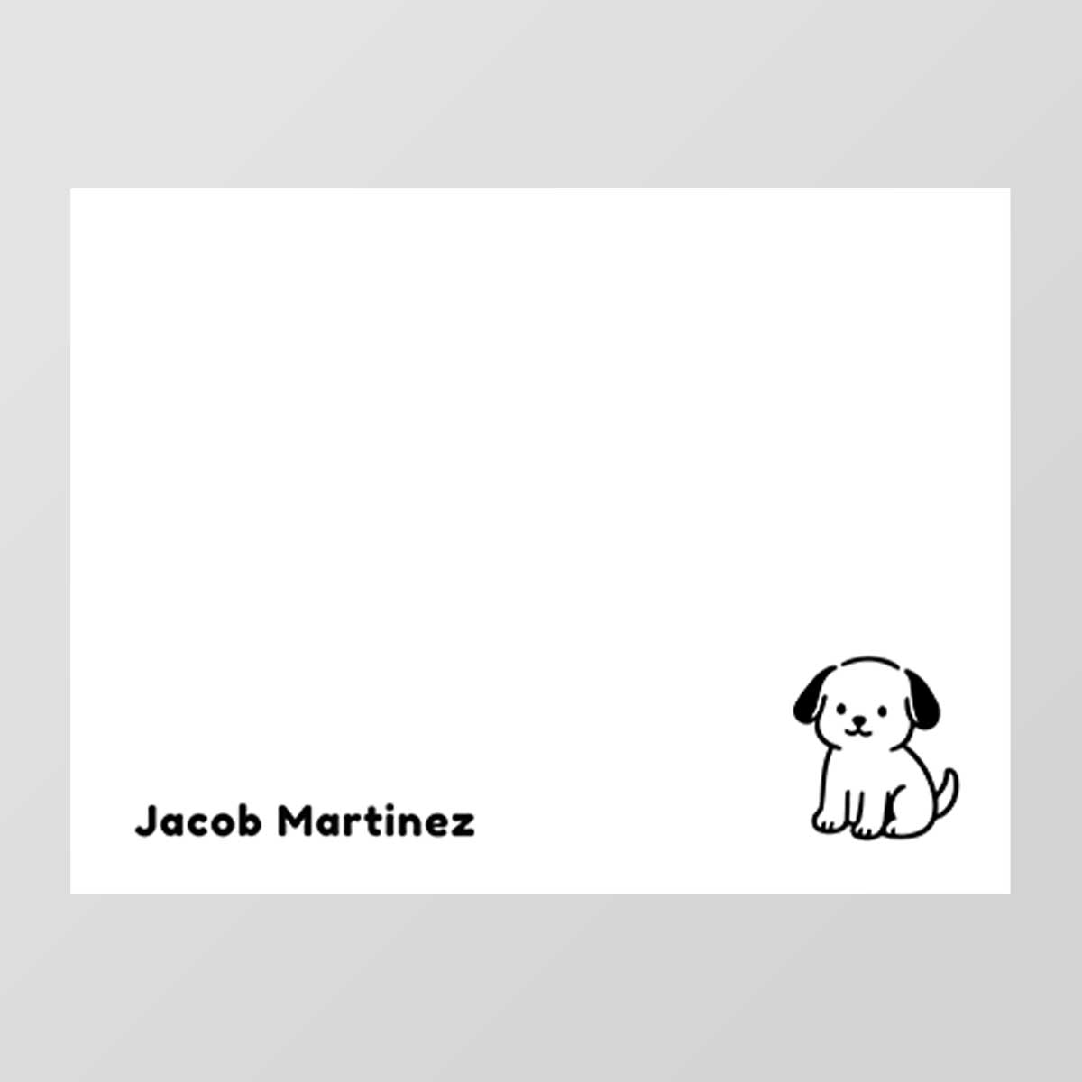 Pet Themed Flat Notecard