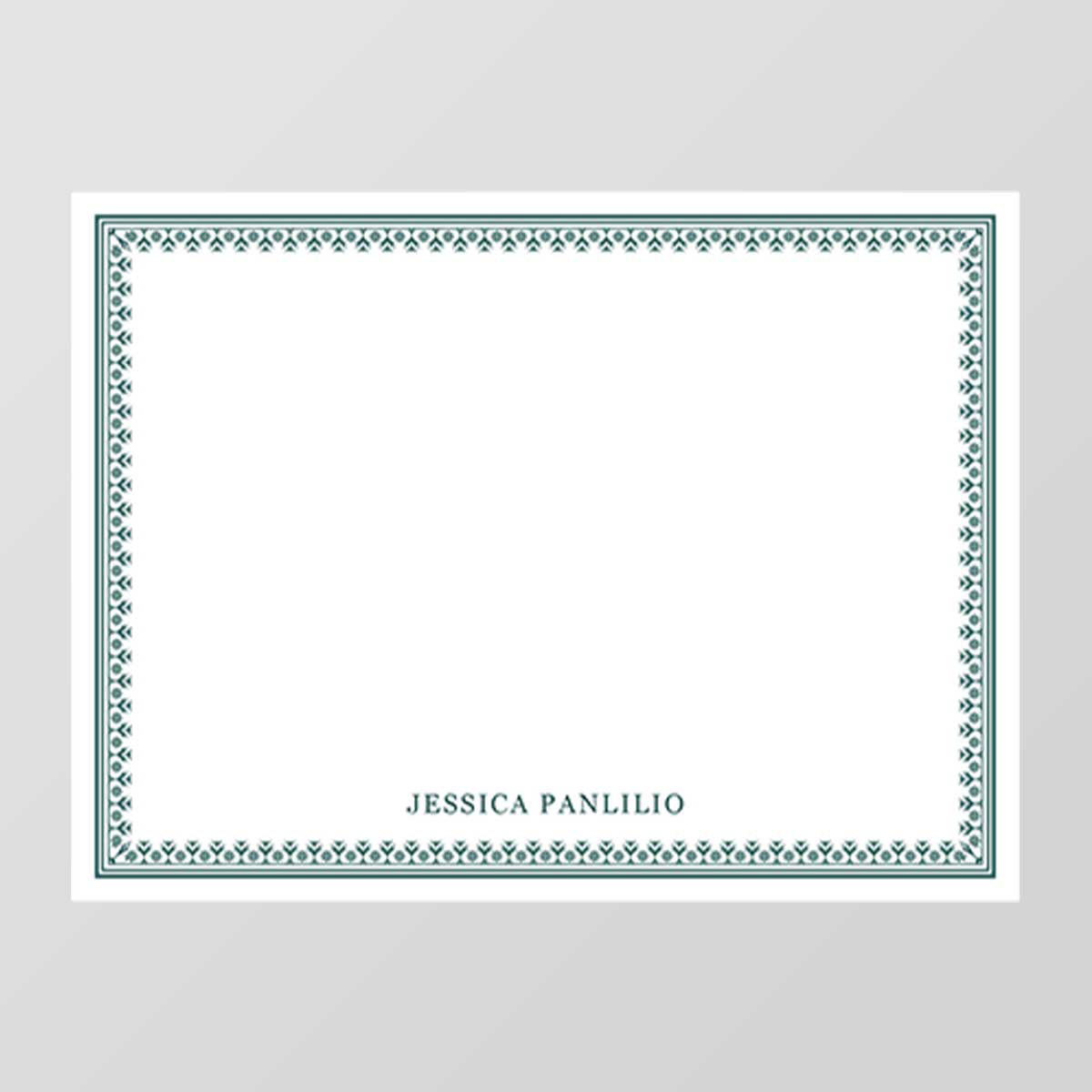Flower Border Flat Notecard