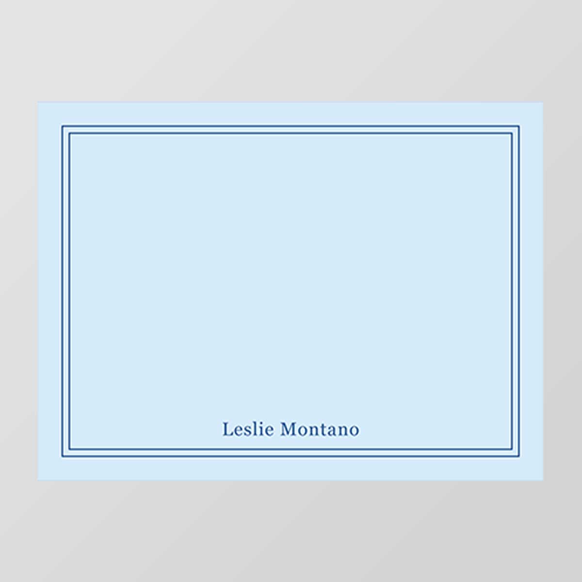 Double Thin Border Flat Notecard