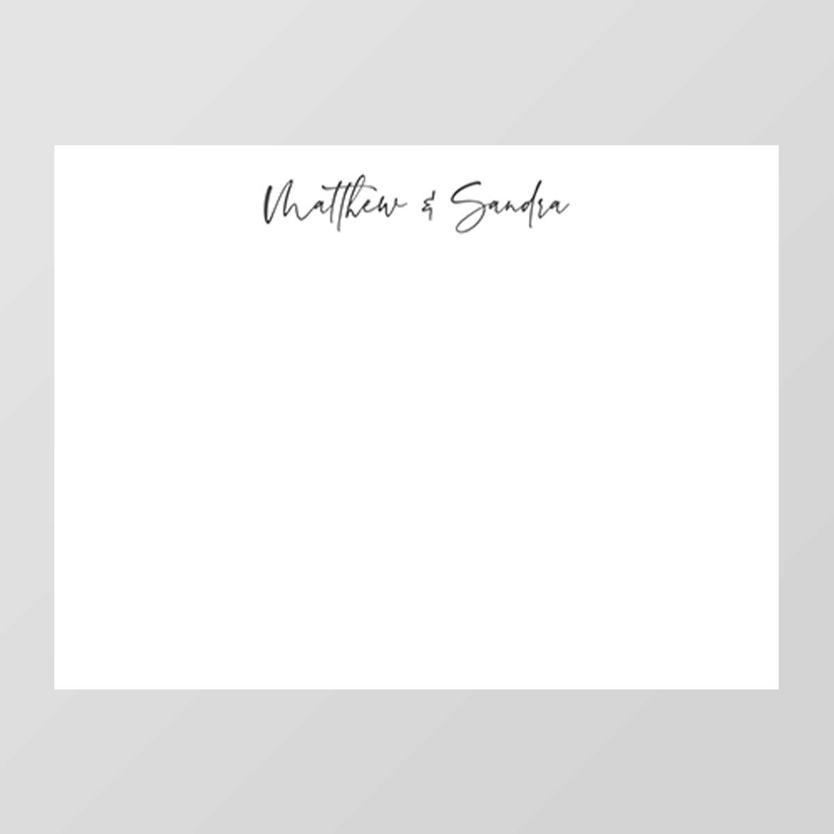 Clean Flat Notecard