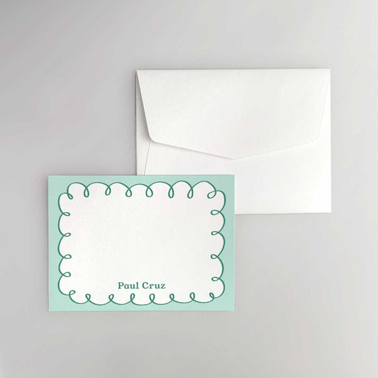 Doodle Border Flat Notecard