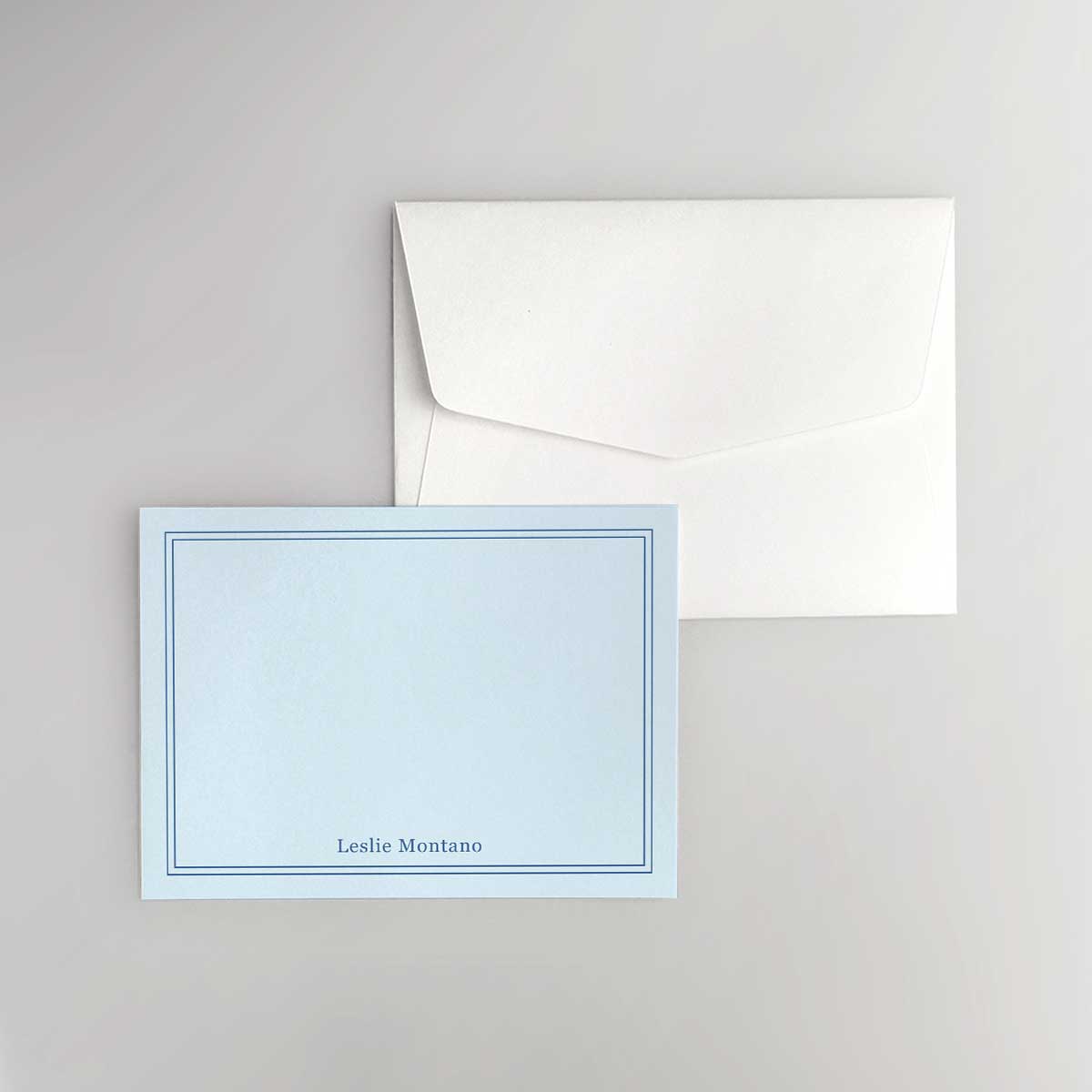 Double Thin Border Flat Notecard