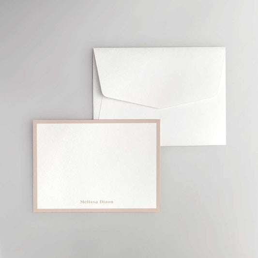 Soft Hued Border Flat Notecard