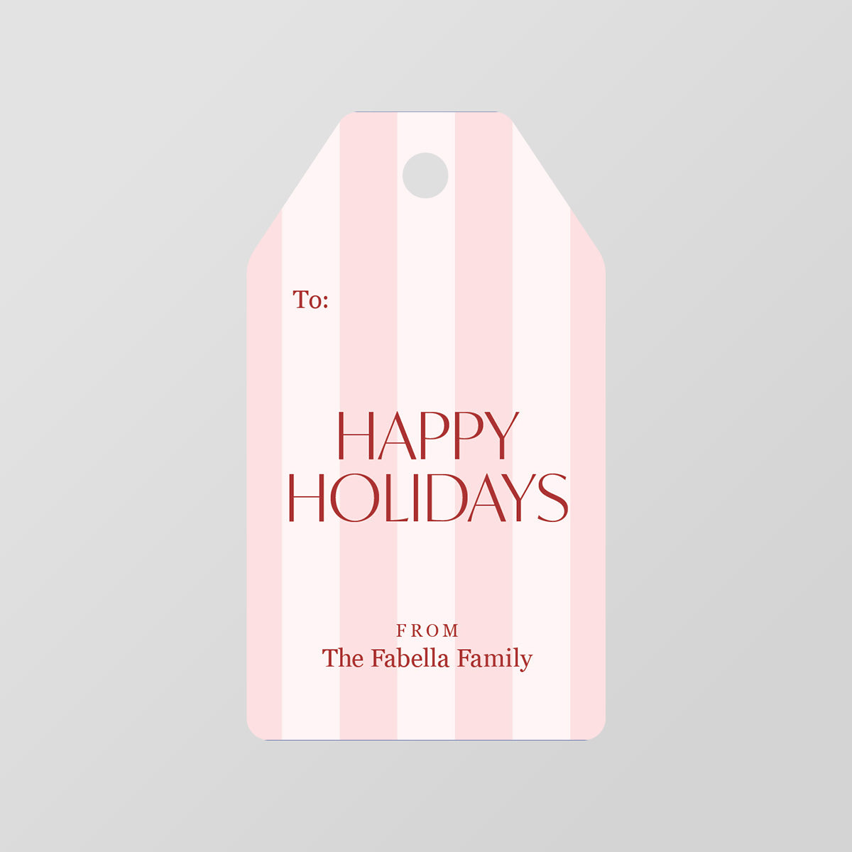 Classic Striped Gift Tag