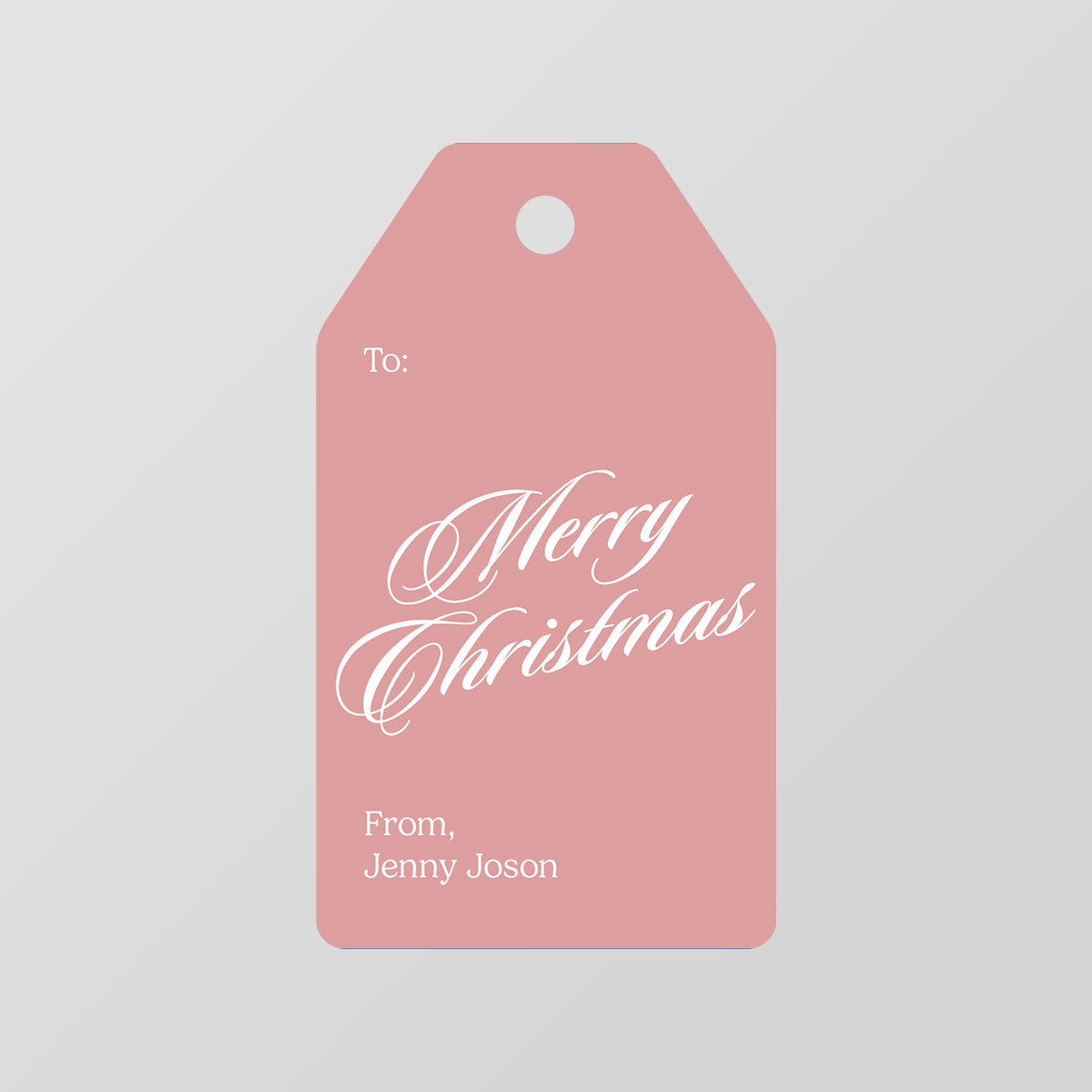 Pastel Script Gift Tag