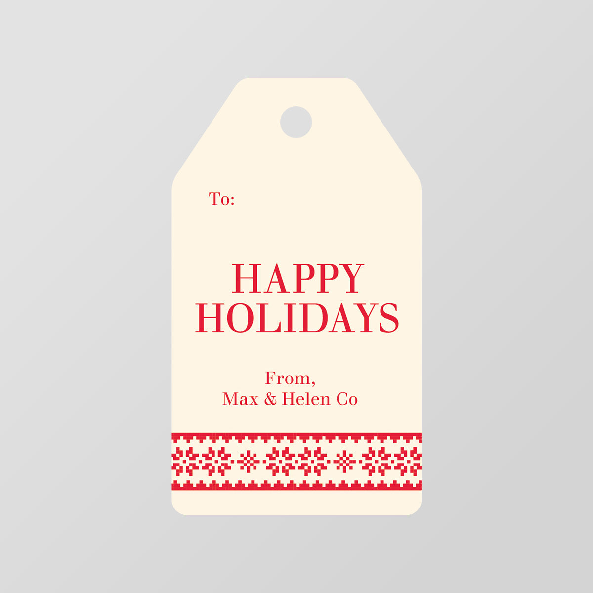 Snowflake Sweater Gift Tag