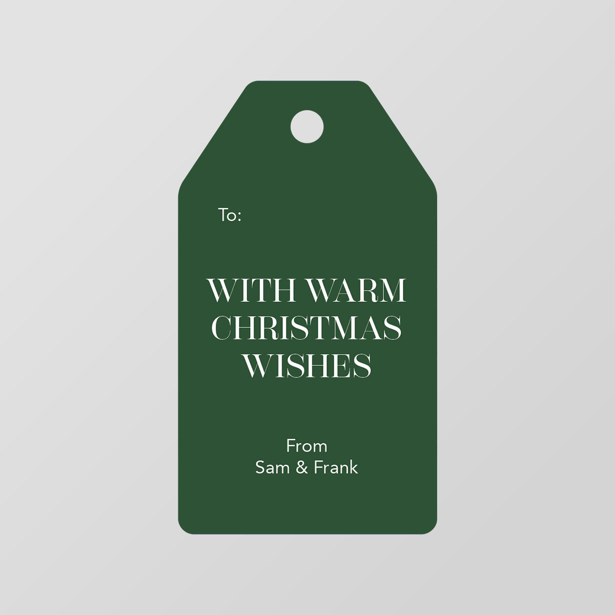 Warm Wishes Gift Tag