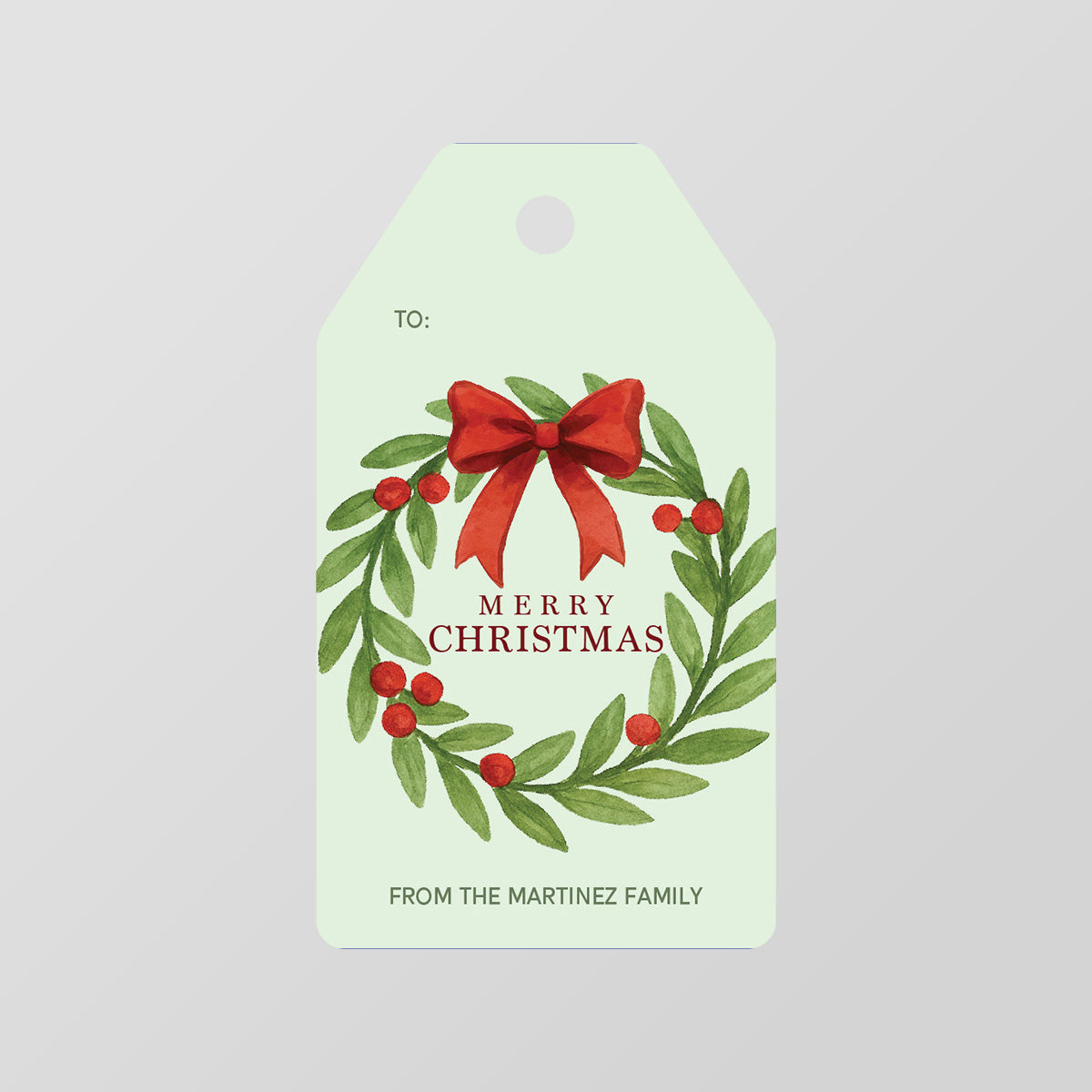 Warm Wreath Gift Tag