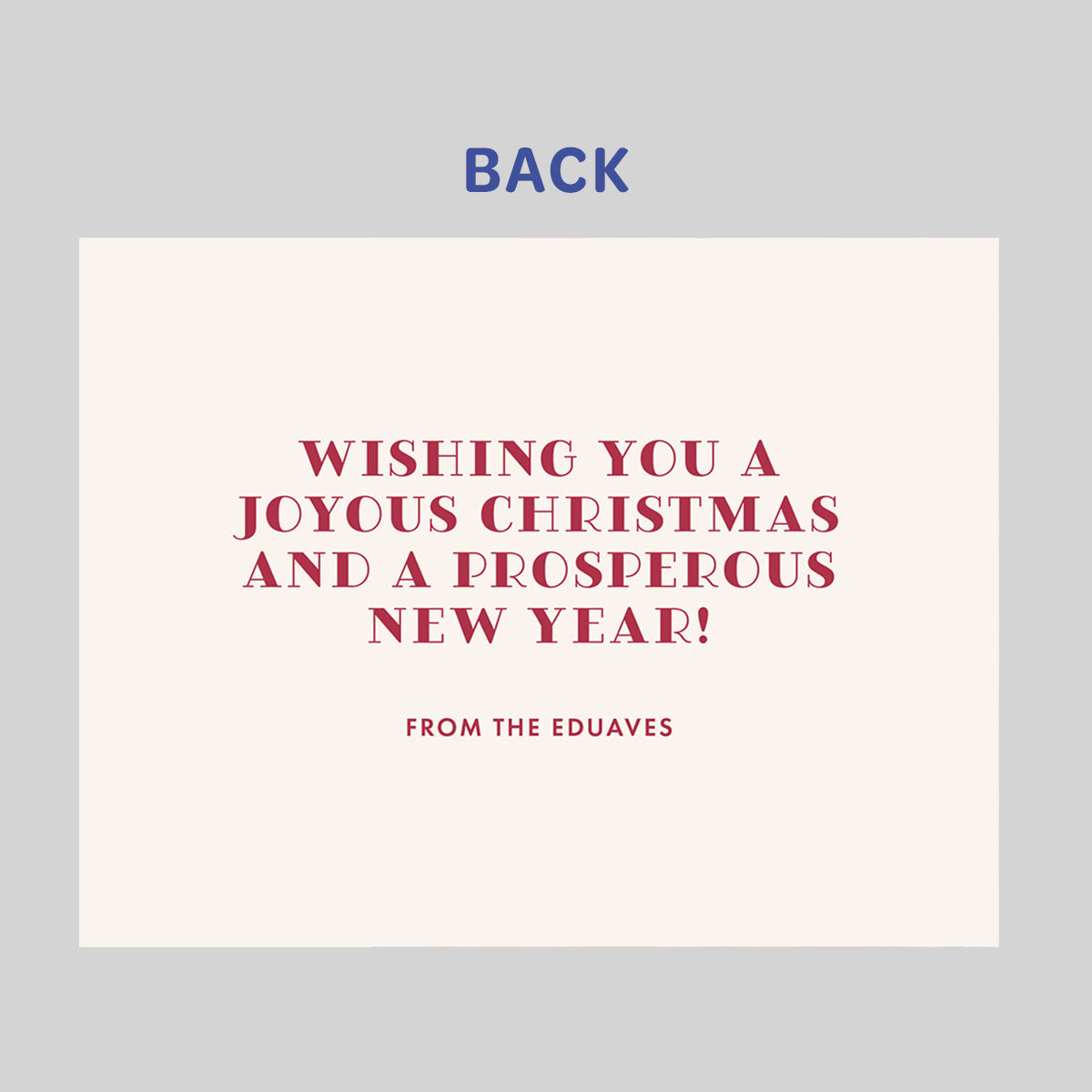 Beige Block Holiday Card