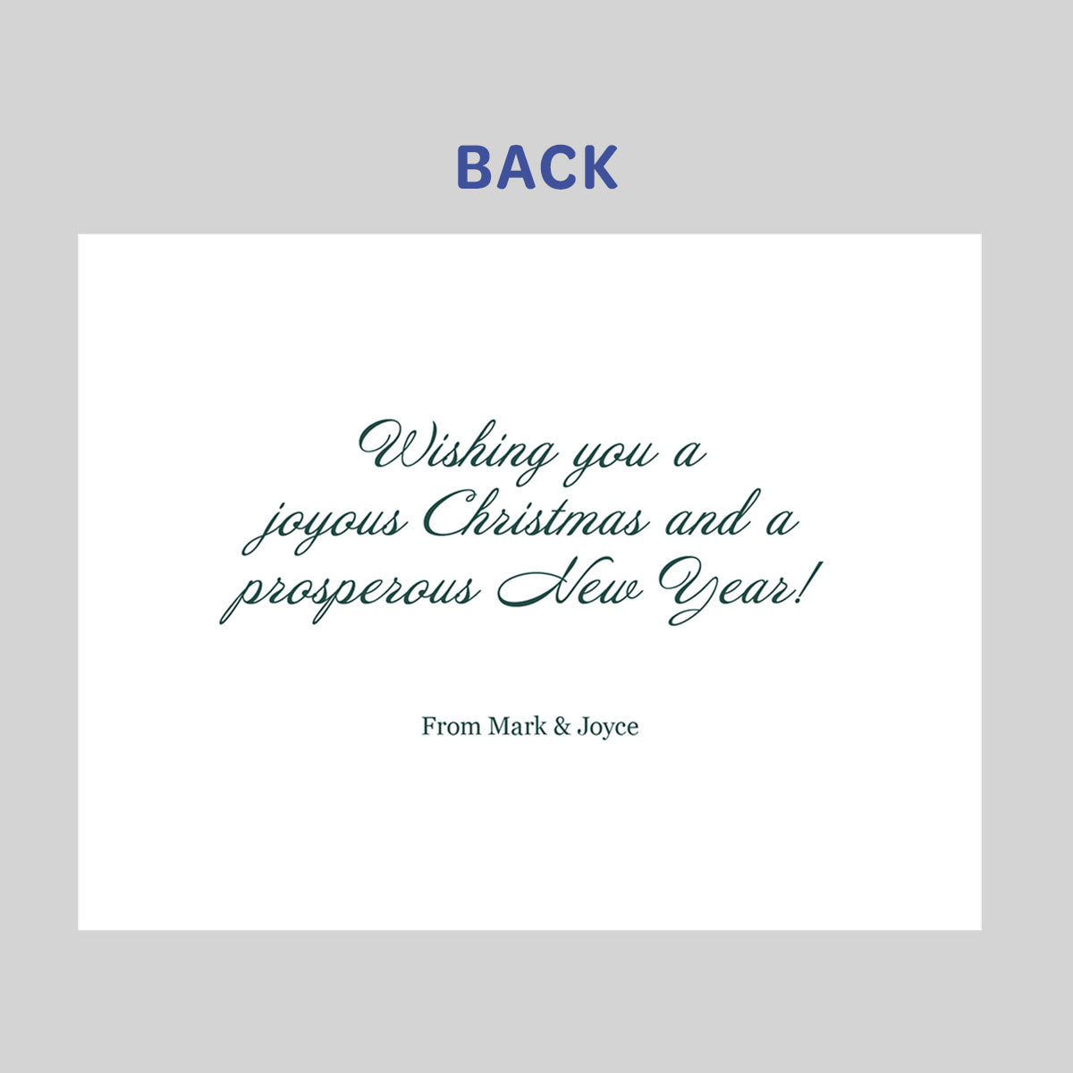 Green Border Holiday Card