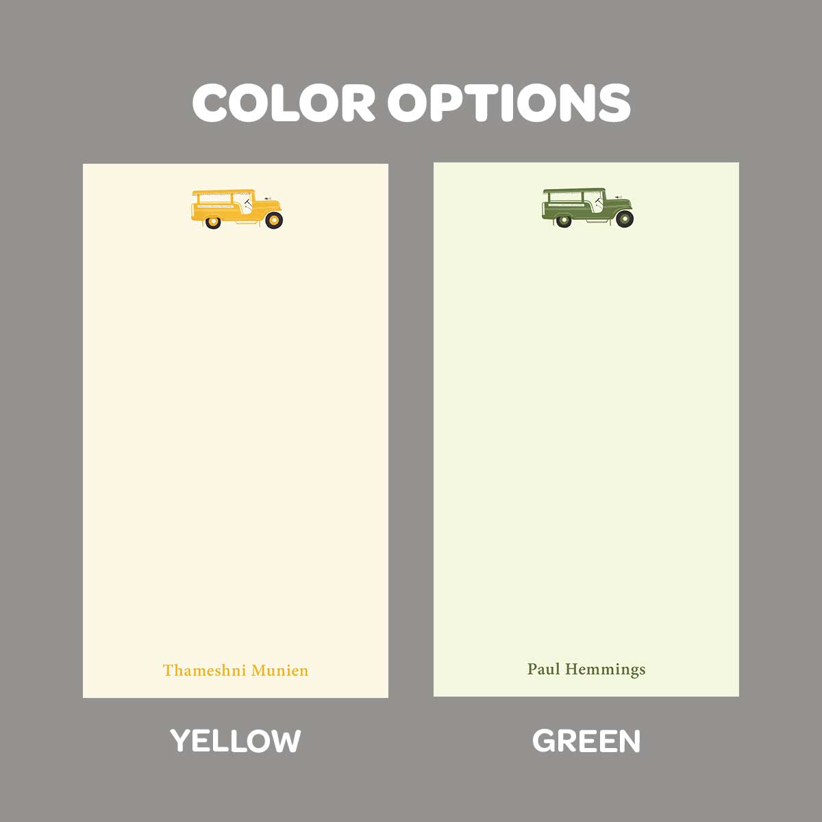 Jeepney Notepad