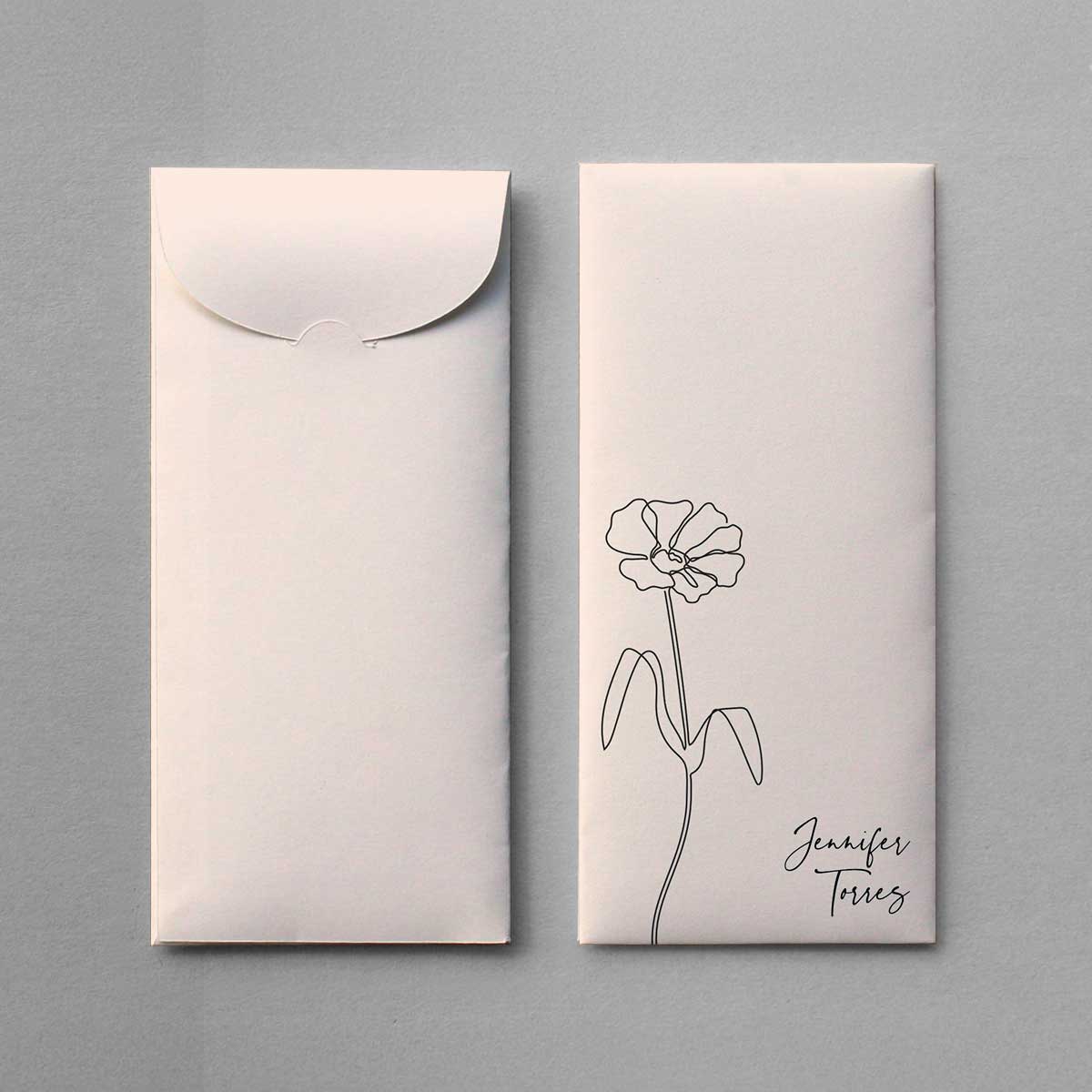 Floral Minimalist Money Envelope