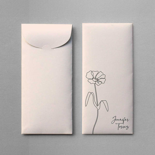 Floral Minimalist Money Envelope