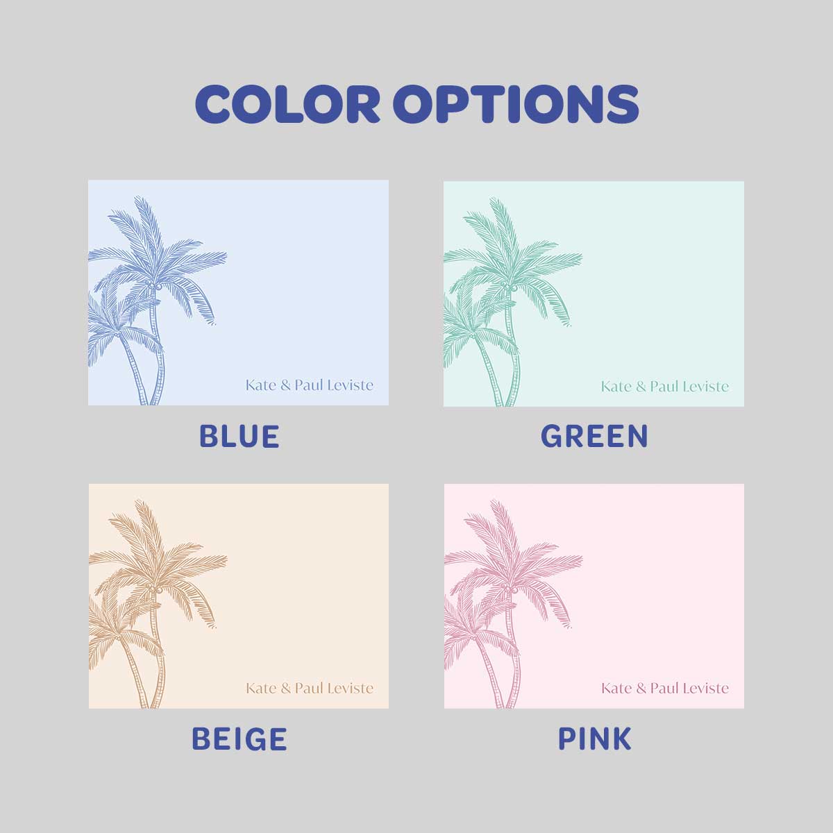 Palm Tree Flat Notecard