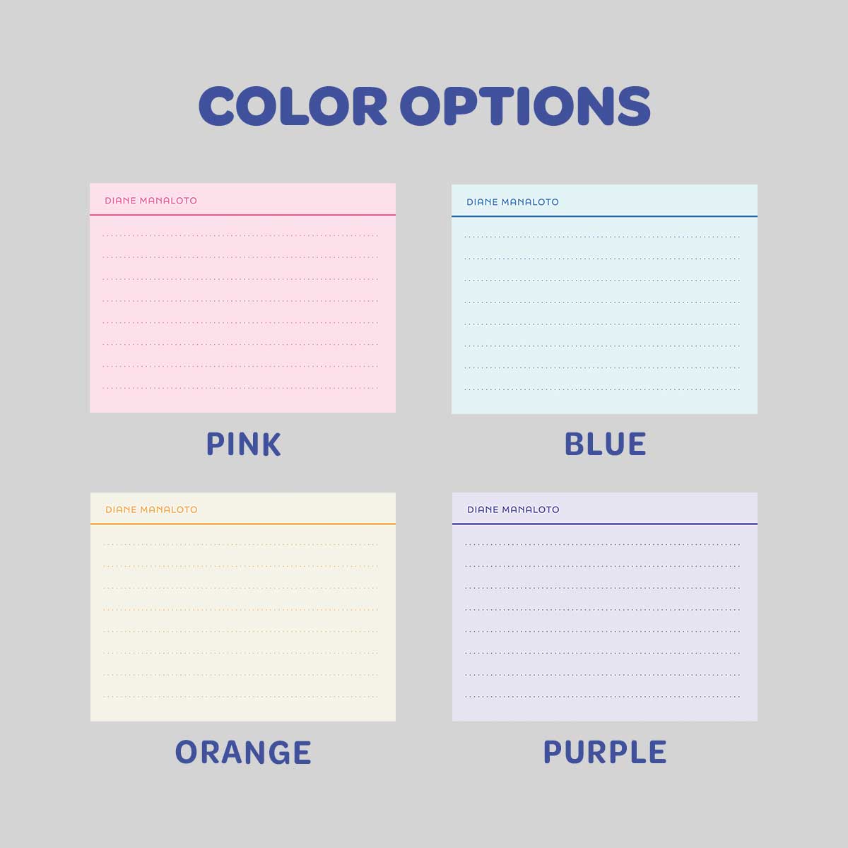 Dotted Index Card Flat Notecard