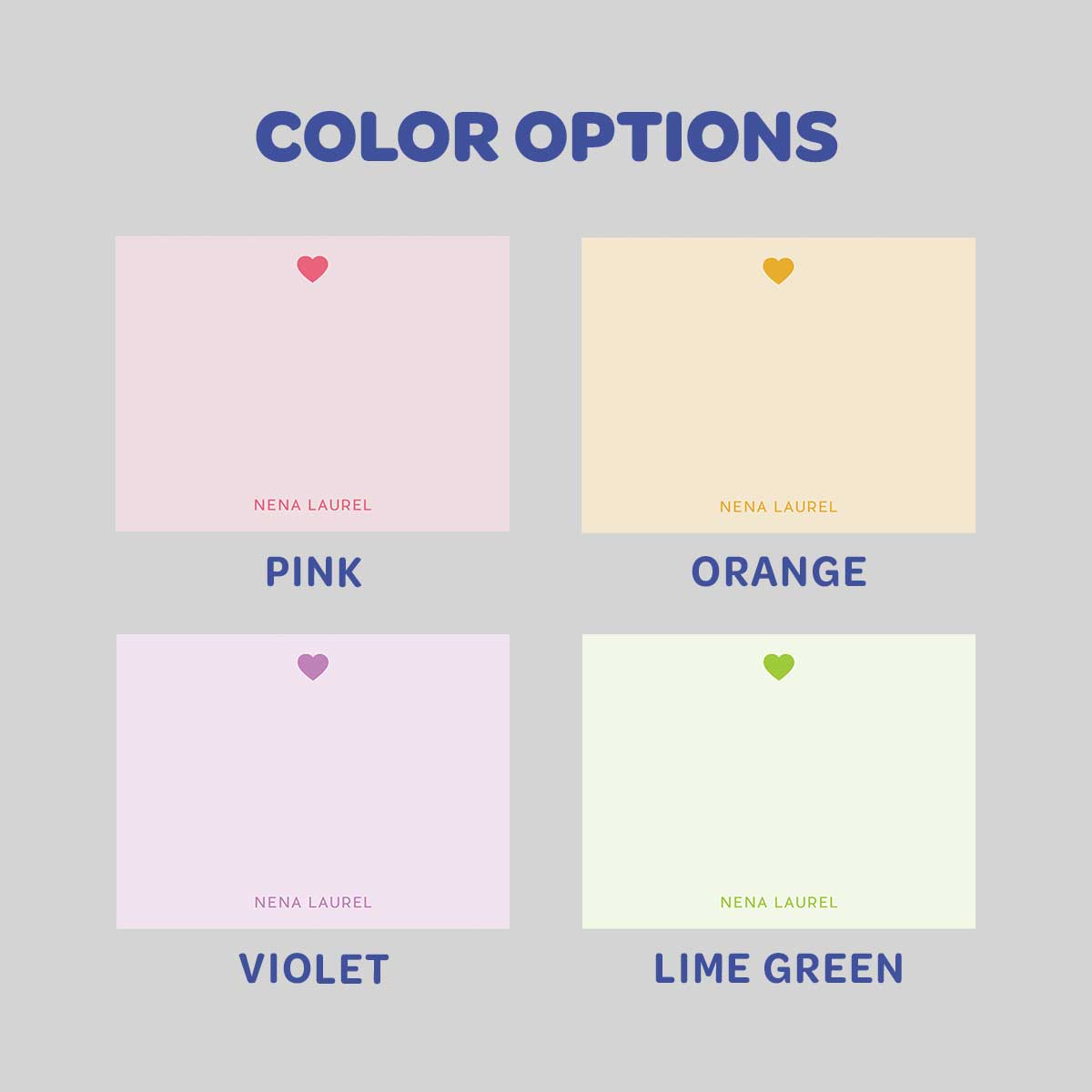 Hearts Flat Notecard