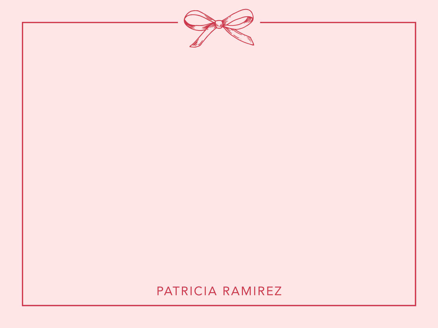 Bowtie Flat Notecard