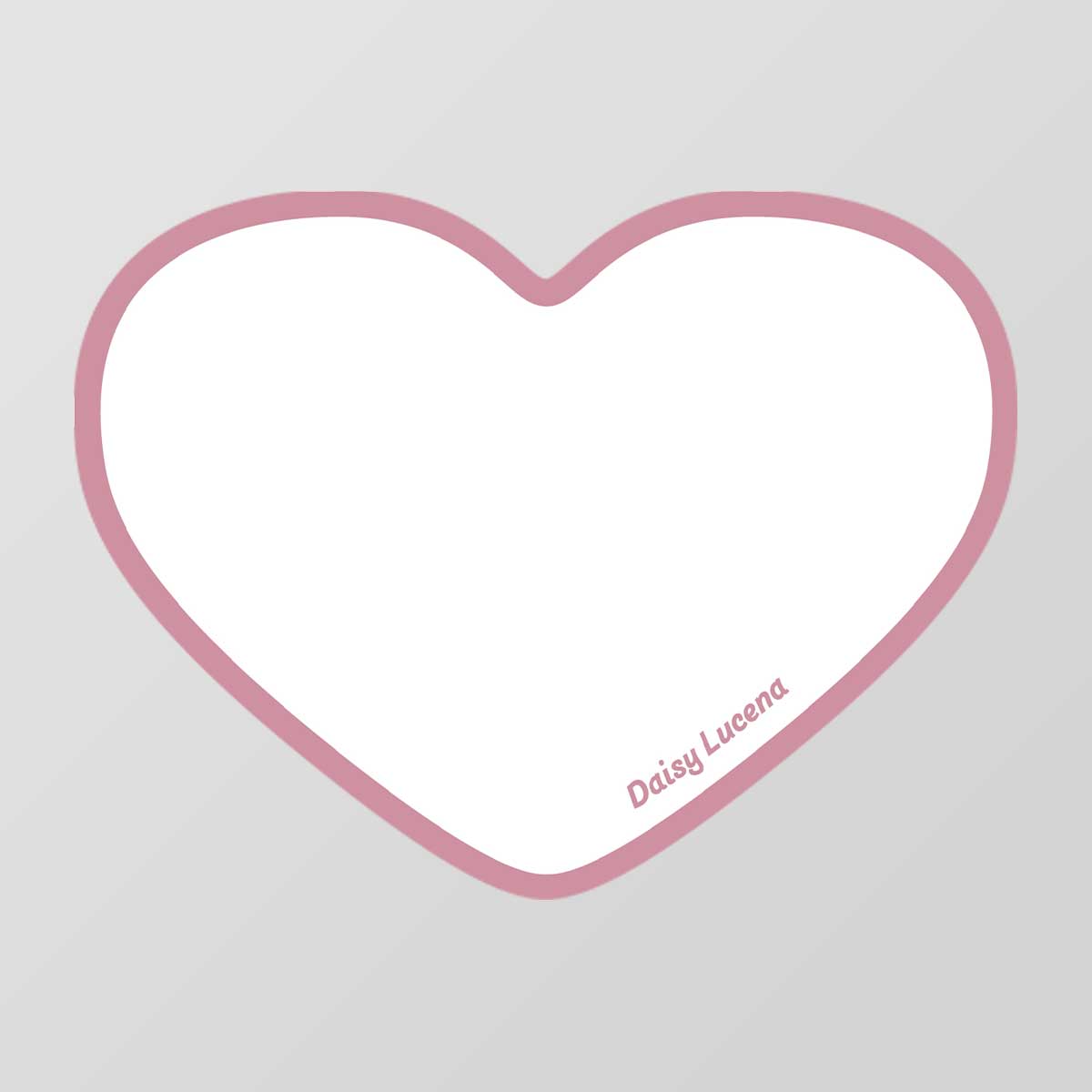 Border Heart Shaped Notecard