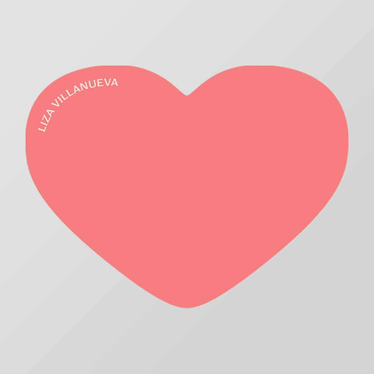 Plain Heart Shaped Notecard
