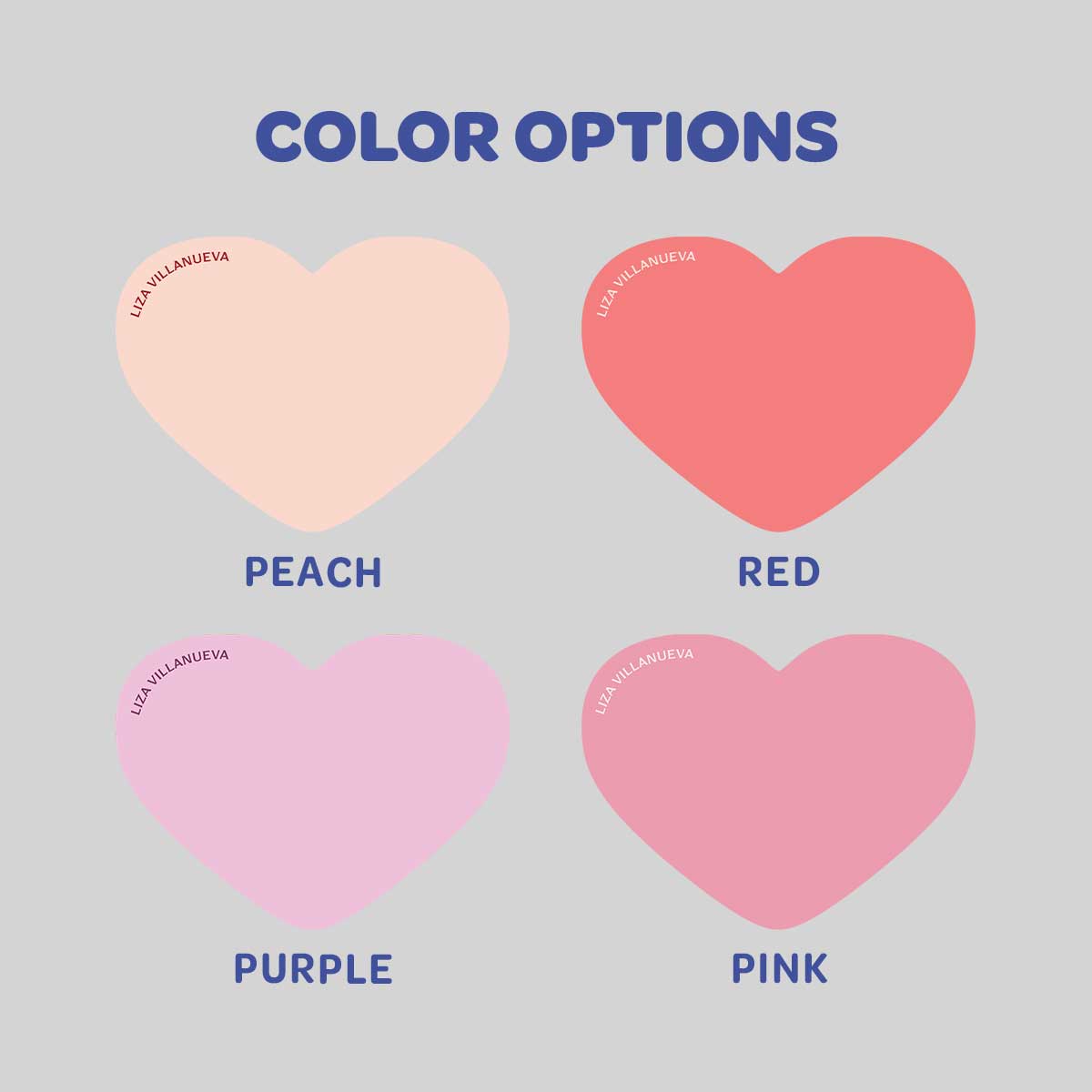 Plain Heart Shaped Notecard