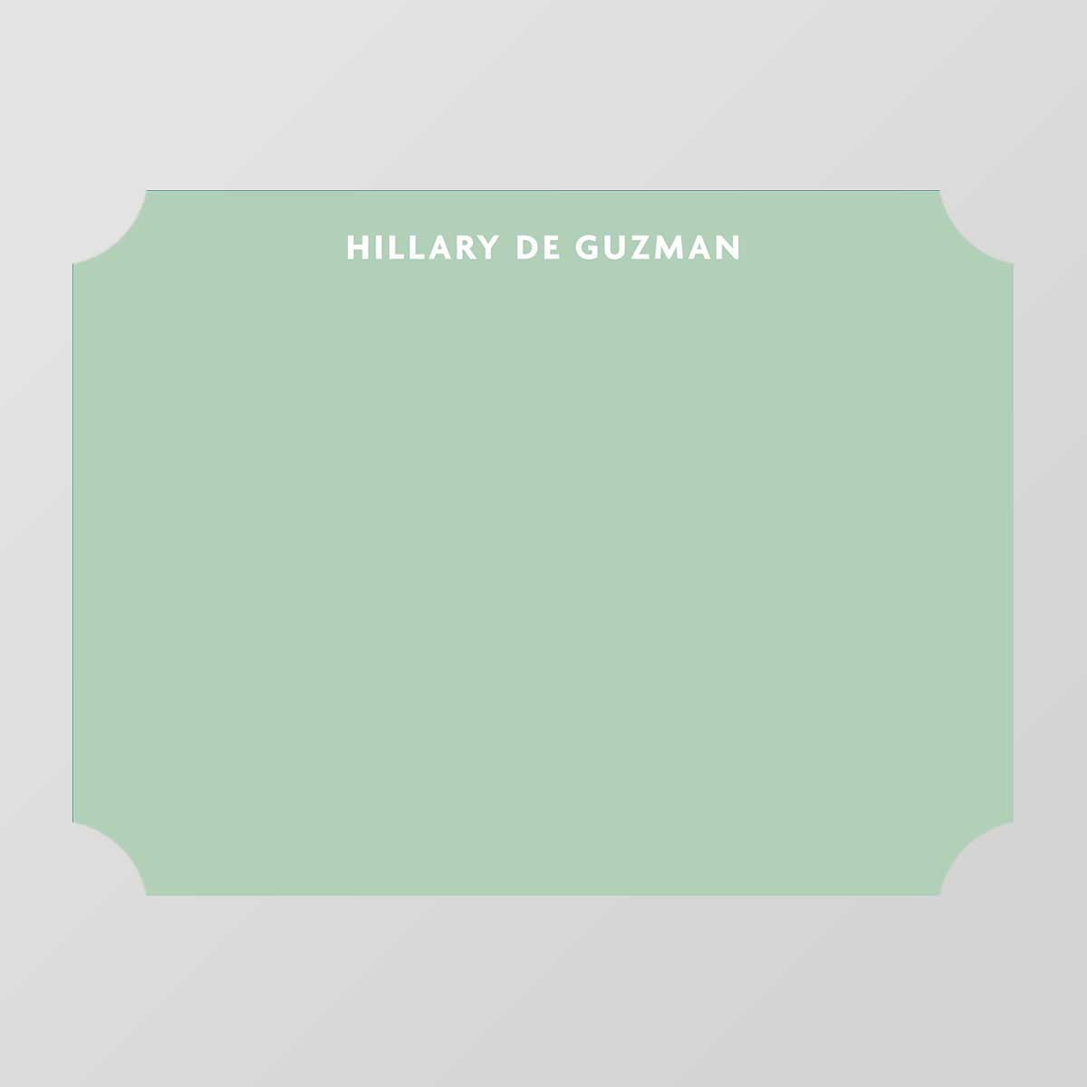 Pastel Plain Bracket Shaped Notecard