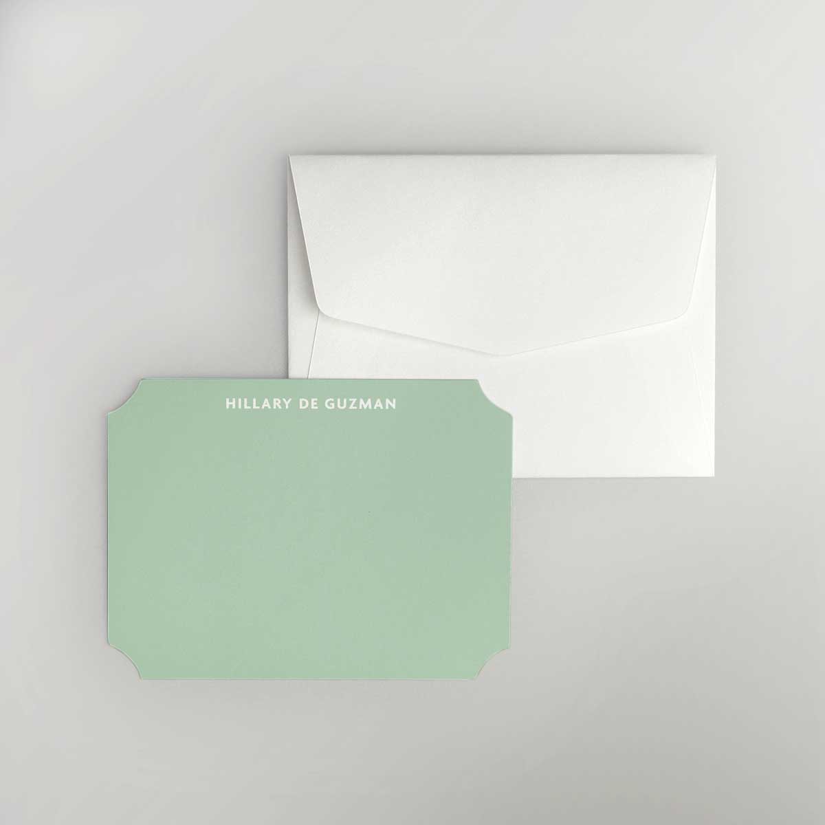 Pastel Plain Bracket Shaped Notecard