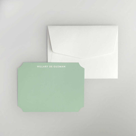 Pastel Plain Bracket Shaped Notecard