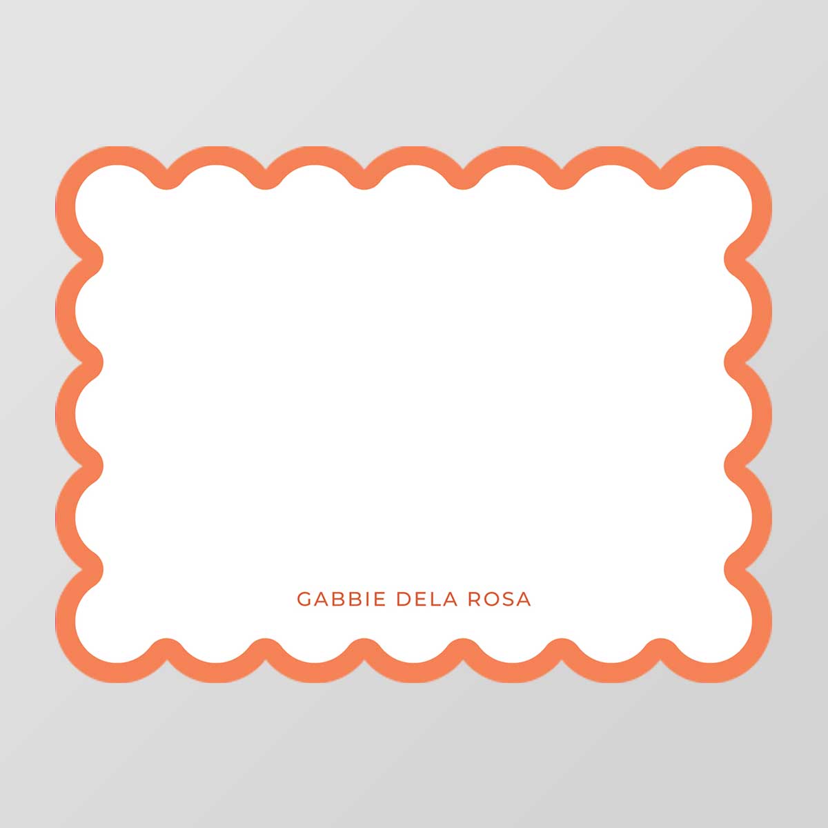 Verge Scalloped Shaped Notecard