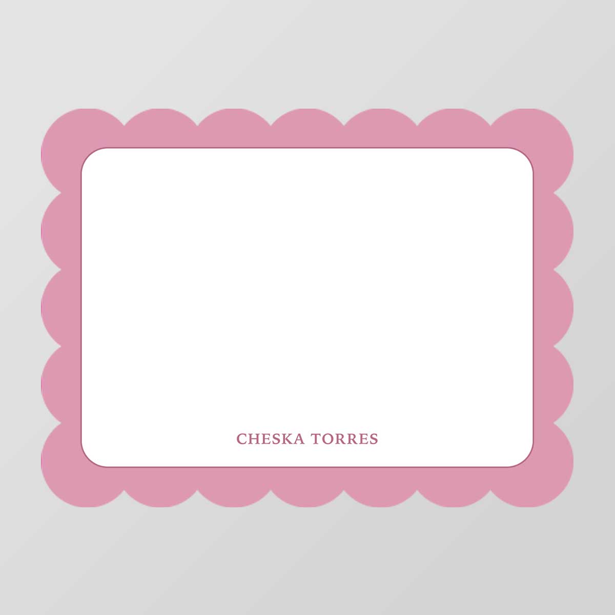 Side Scalloped Shaped Notecard