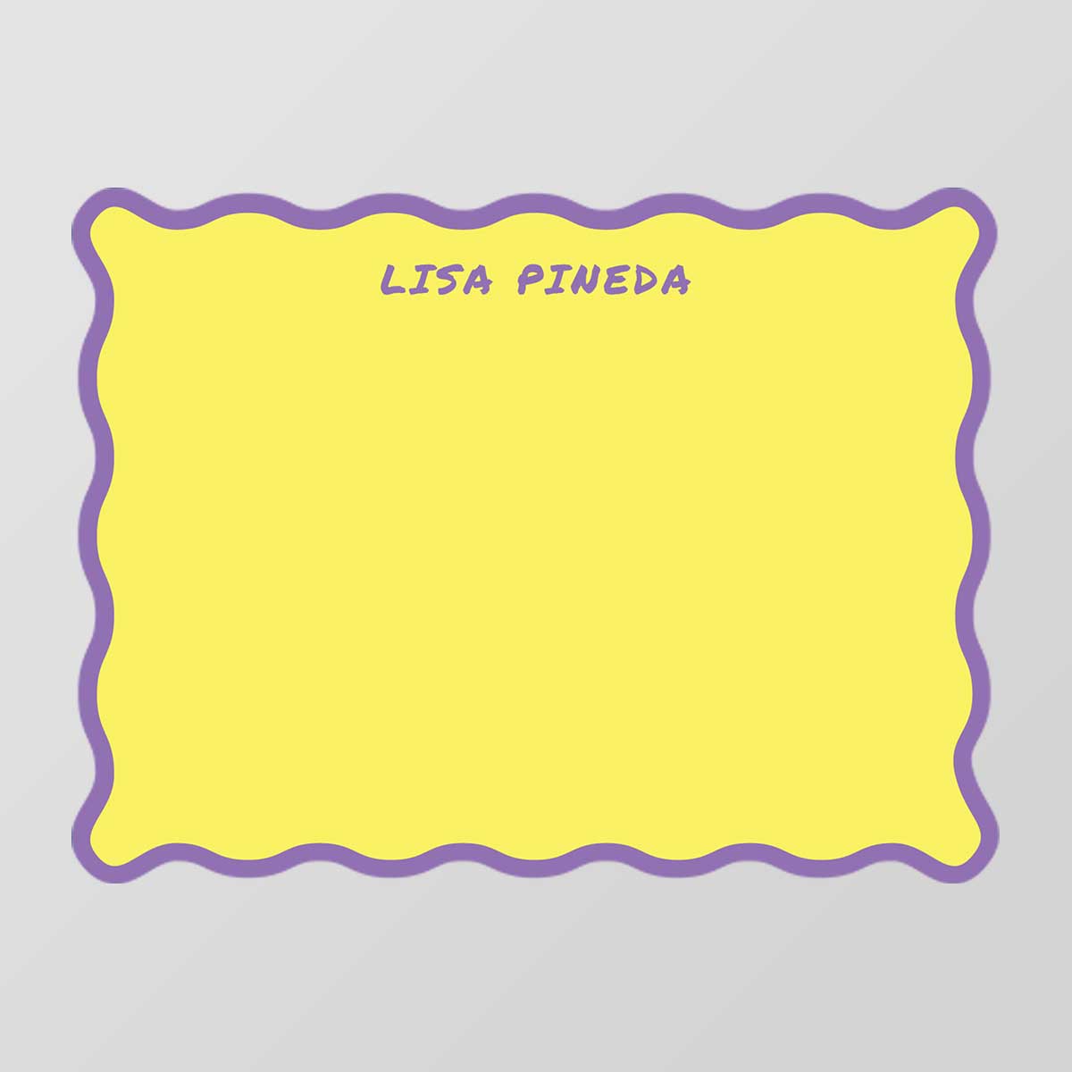 Chroma Wave Shaped Notecard
