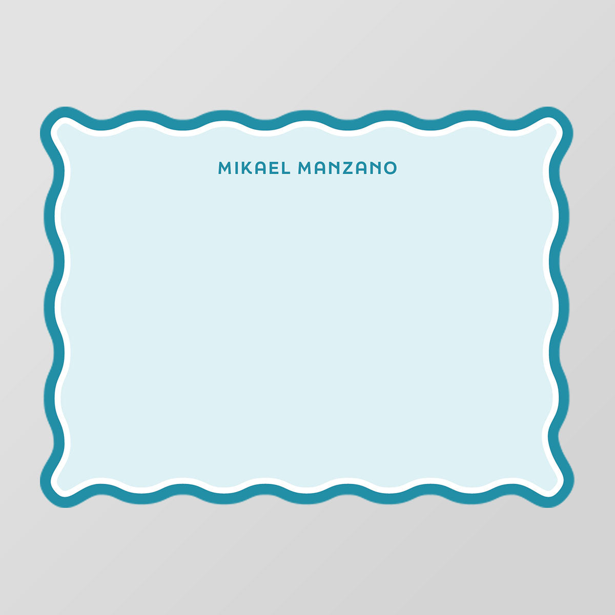 Brim Wave Shaped Notecard