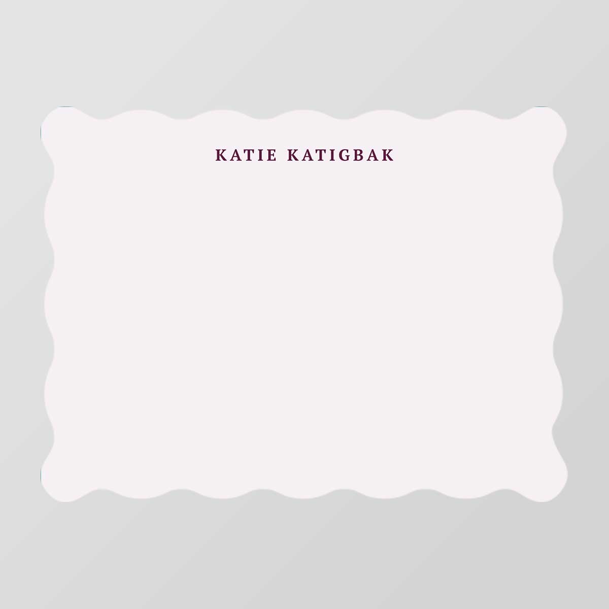 Ordinary Wave Shaped Notecard