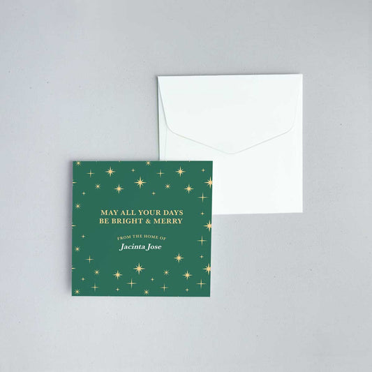 Poinsettia Folded Notecard