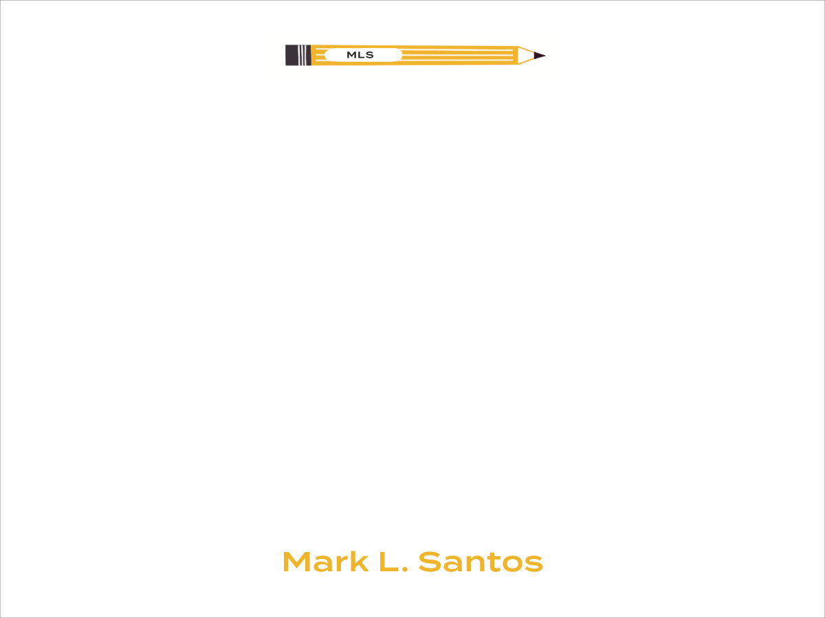 Pencil Flat Notecard