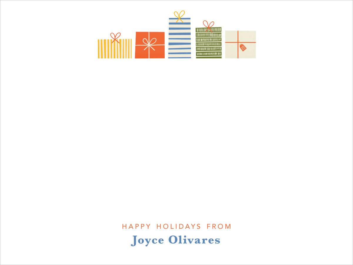 Gift Holiday Flat Notecard