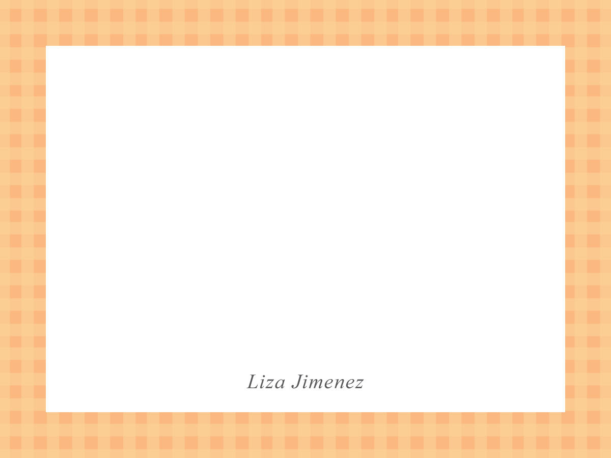 Plaid Flat Notecard