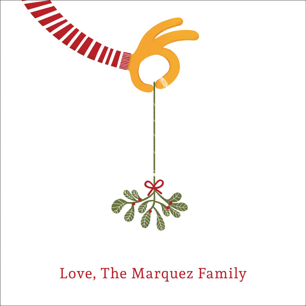 Mistletoe Folded Notecard