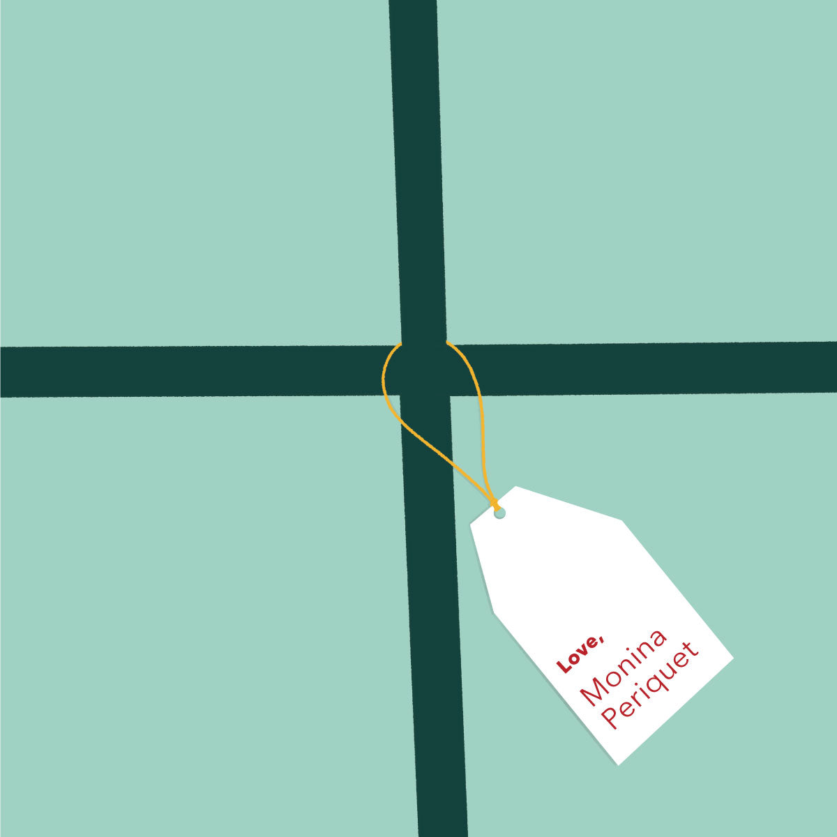 Tied Folded Notecard