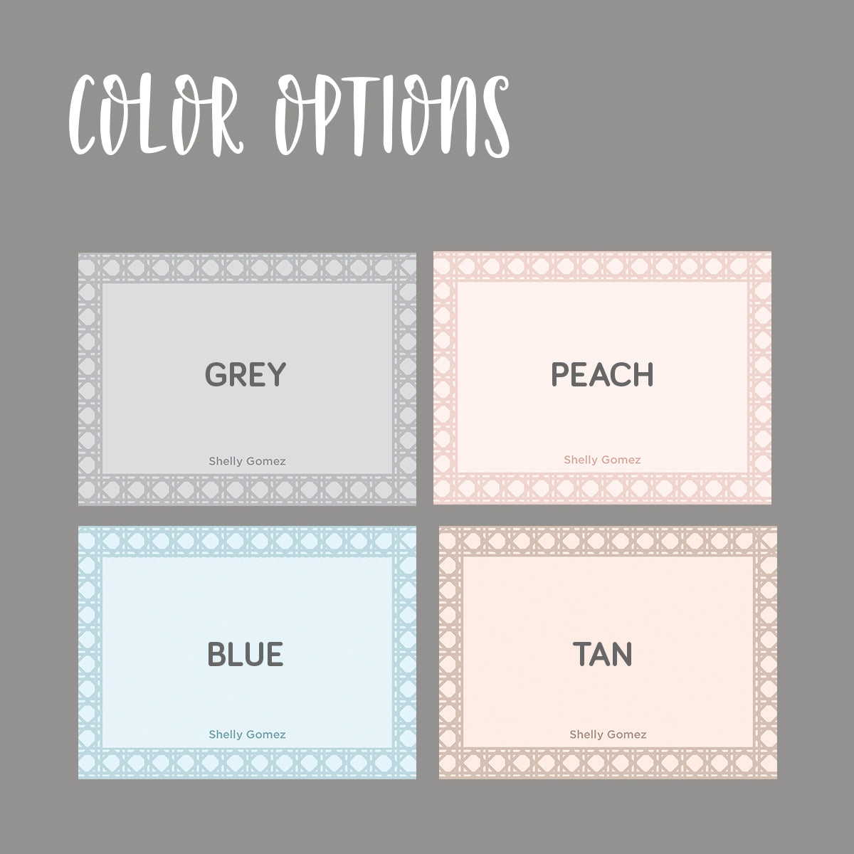 Pastel Solihiya Flat Notecard
