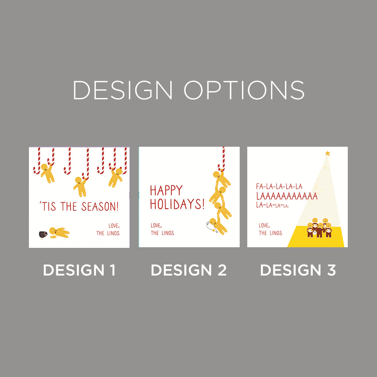 Gingerbread Men Folded Notecard