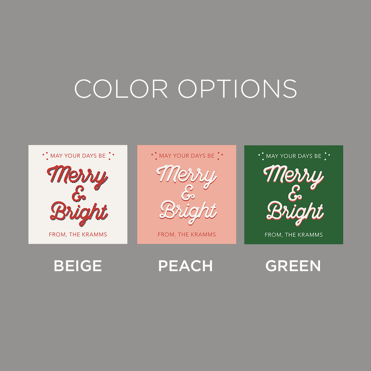 Merry & Bright Folded Notecard