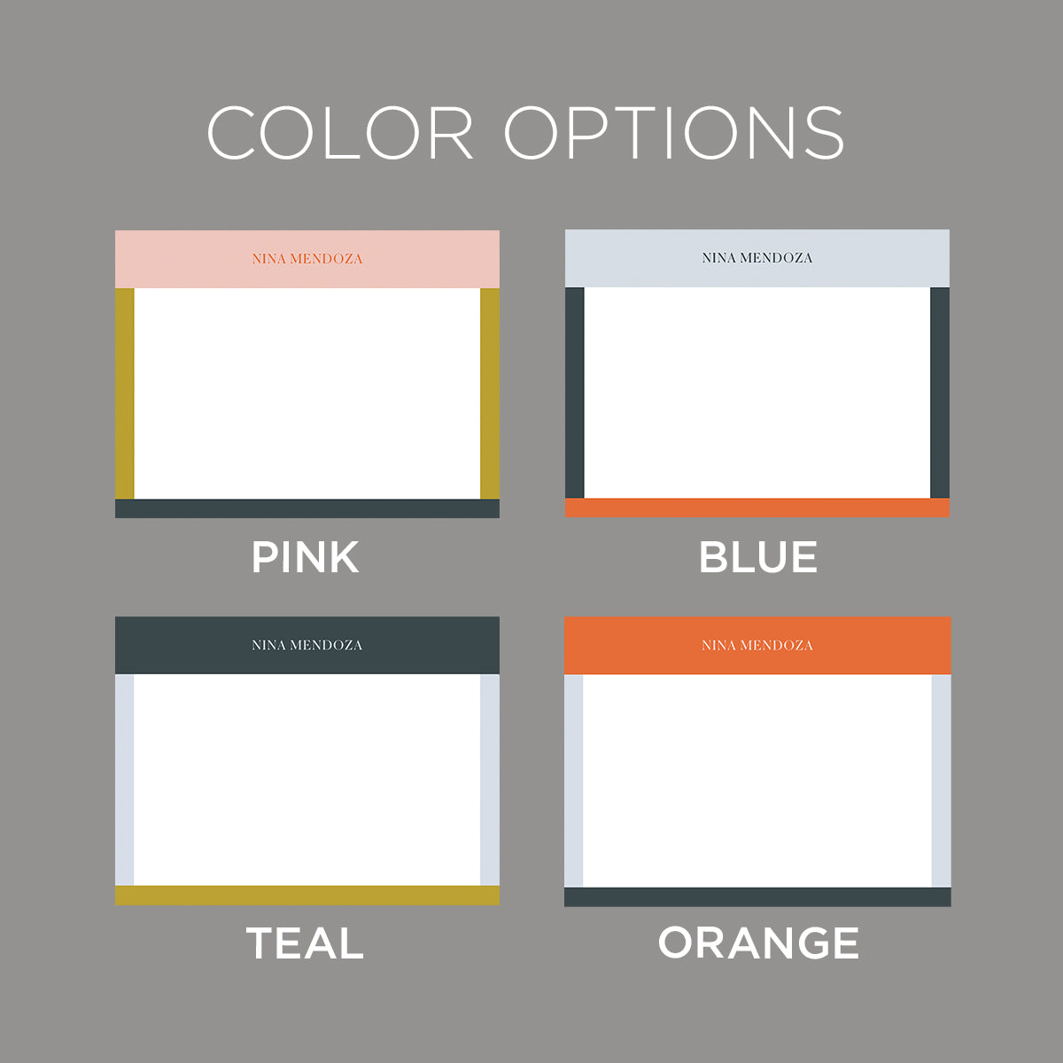 Stacked Flat Notecard